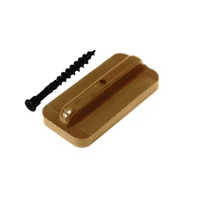 Klips mocujący + wkręt dąb brąz