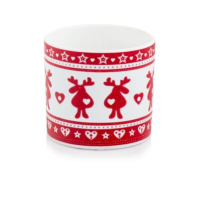 Osłonka walec reniferek czerwony 14 cm