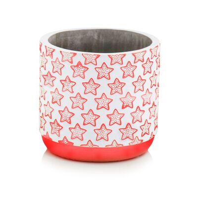 Osłonka cylinder X-mas czerwony 14 cm