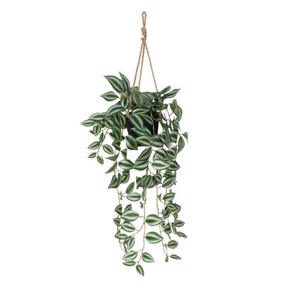 Sztuczny kwiat w doniczce wiszącej TRZYKROTKA 75 cm