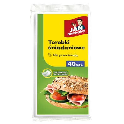 Torebki śniadaniowe papierowe 40 sztuk Jan Niezbędny