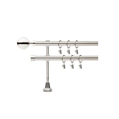 Karnisz podwójny Kula Lux 240 cm 19 mm stal