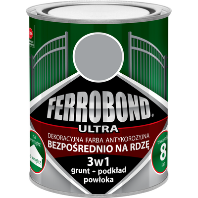 FERROBOND Farba antykorozyjna ULTRA półmat szary RAL 7035 0,7 l