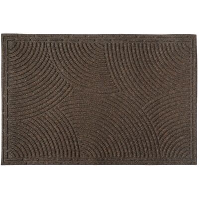 Wycieraczka Tekstylna 45 x 75 cm prążki brąz