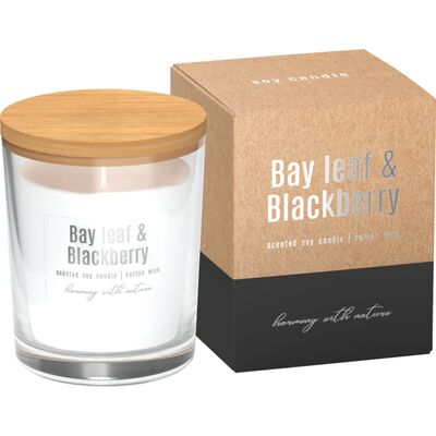 Świeca zapachowa w szkle SN73-325 sojowa liść laurowy- jeżyna BISPOL