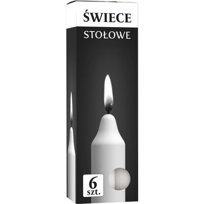 Świeca biała stołowa S1-66 BISPOL
