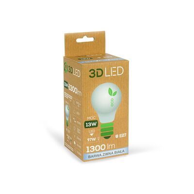 Żarówka ledowa 3LED tradycyjna E-27 13 W barwa zimna