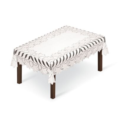 Obrus żakardowy 150 x 100 cm biały