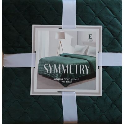 Narzuta na łóżko Symmetry 170 x 210 cm butelkowa zieleń