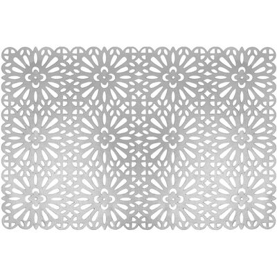 Mata stołowa Glamour 45 x 30 cm srebrna AMBITION