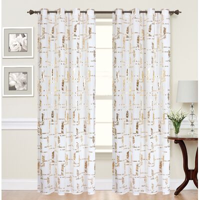 Zasłona King Of Chic Gold 140 x 260 cm przelotki kremowy