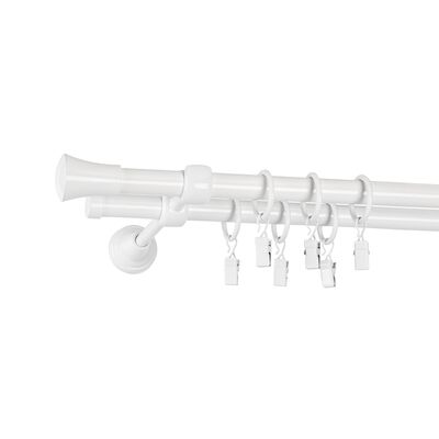 Karnisz podwójny TULUZA 160 cm 16/16 mm biały