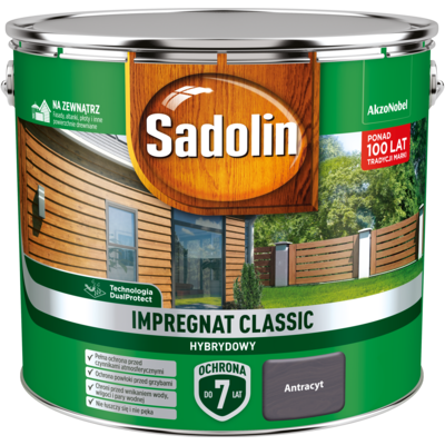 Sadolin Impregnat CLASSIC HYBRYDOWY Antracyt 9 l