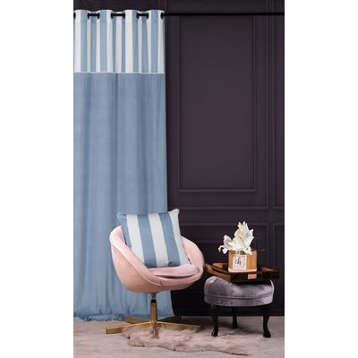 Zasłona CHIC STRIPE 140 x 270 cm przelotki błękit