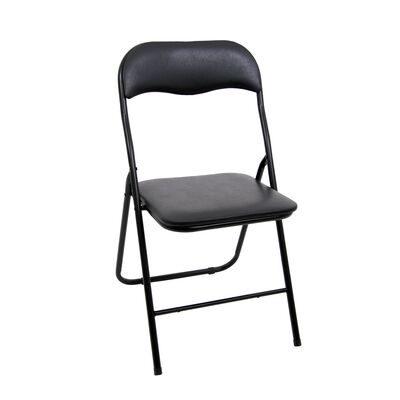 Krzesełko składane pvc czarne