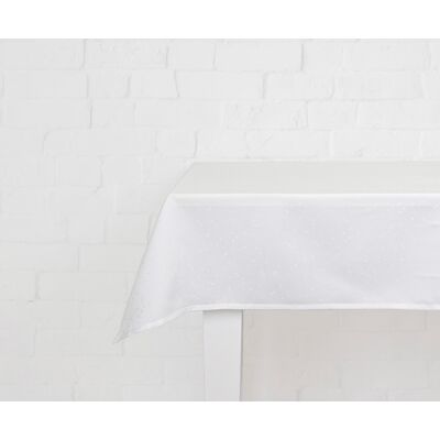 Obrus żakardowy Bright Dots 130 x 180 cm biały