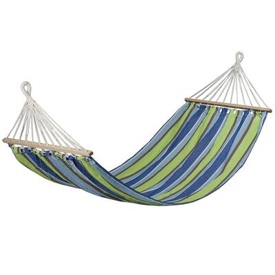 Hamak paski granat/limonka drewno 200 x 100 cm