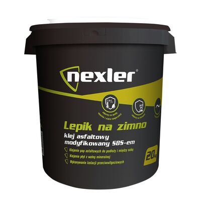 Klej asfaltowy modyfikowany SBS Lepik na zimno 20 kg Nexler