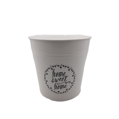 Osłonka sweet home okrągła metalowa 22 x 21 cm