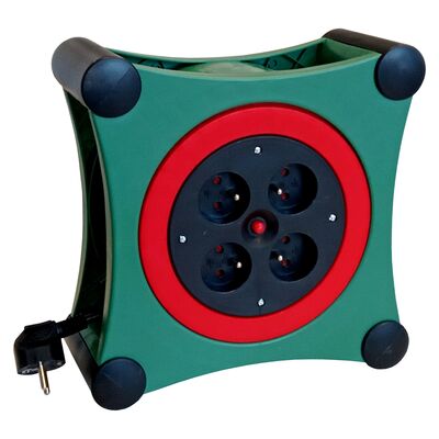 Przedłużacz bębnowy X-box 15 m, 3x1,0 zielono-czerwony