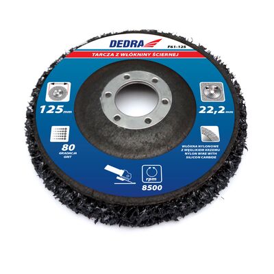 Tarcza z włókniny ściernej 125 mm, śr. otworu 22.2 mm DEDRA