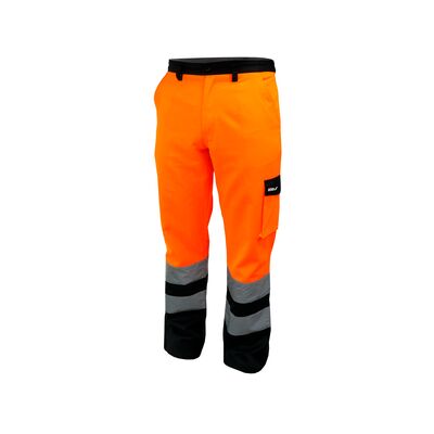 DEDRA Spodnie ochronne BH81SP2- XL odblaskowe rozmiar XL, pomarańczowe