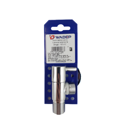 Zawór kątowy kulowy z głowicą ceramiczną okrągły - 1/2