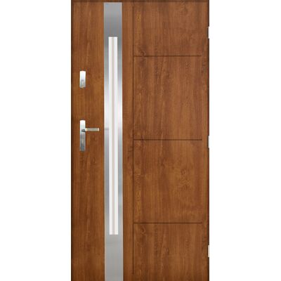 Drzwi zewnętrzne MITIKAS Złoty dąb 90 prawe