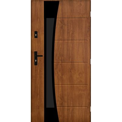 Drzwi zewnętrzne WEZUWIUSZ Złoty dąb 90 prawe