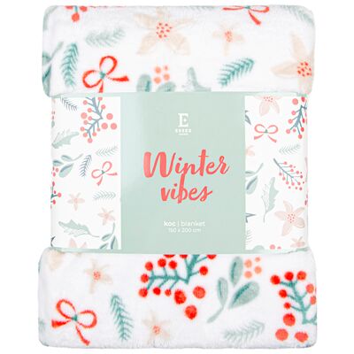 Koc WINTER VIBES 150 x 200 cm biały