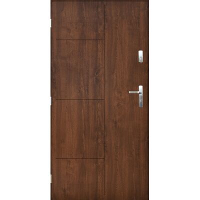 Drzwi zewnętrzne LUNA Orzech 90 lewe