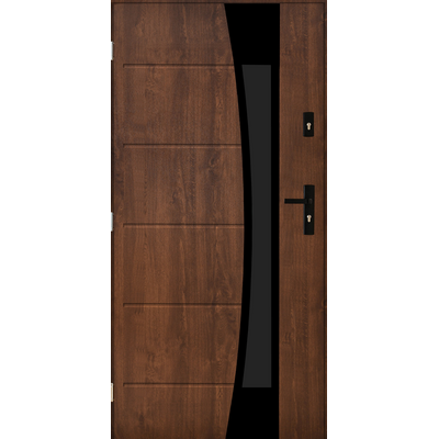 Drzwi zewnętrzne WEZUWIUSZ Orzech 90 lewe