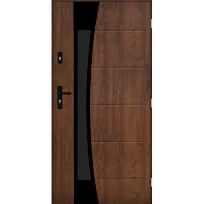 Drzwi zewnętrzne WEZUWIUSZ Orzech 90 prawe