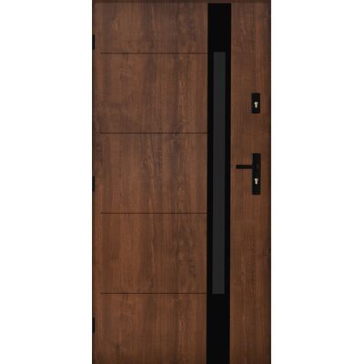 Drzwi zewnętrzne PEKIN Orzech 90 lewe