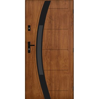 Drzwi zewnętrzne NYKS Złoty dąb 90 prawe