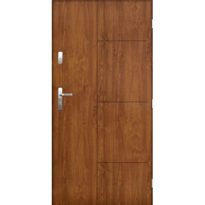 Drzwi zewnętrzne LUNA Złoty dąb 90 prawe