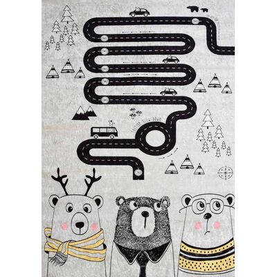 Dywan dziecięcy szary 160 x 230 cm 4045