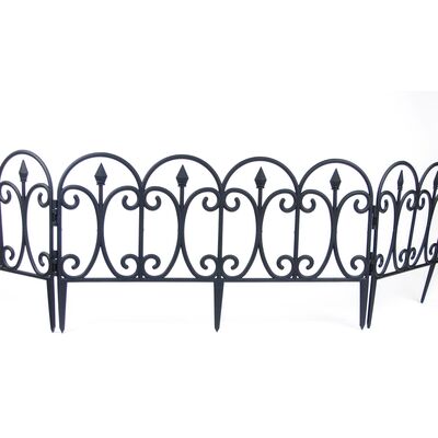 Komplet 4 płotków ogrodowych 33 x 60 cm