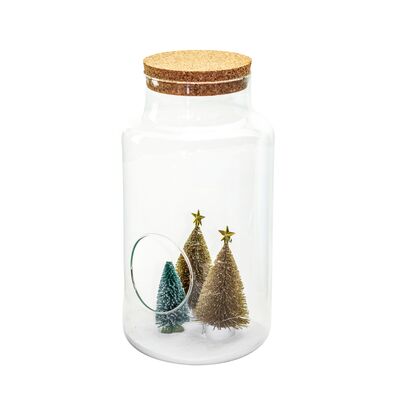 Słój z otworem i korkiem Eco szkło 35 cm