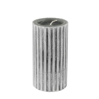Świeca modern walec grafit M 15 x 8 cm
