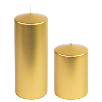 Świeca klasyczna metalik złota 10 x 15 cm