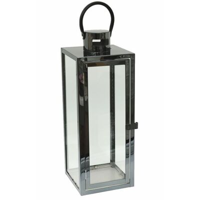 Latarnia Barcelona na świece duża L czarna 50 x 18 cm