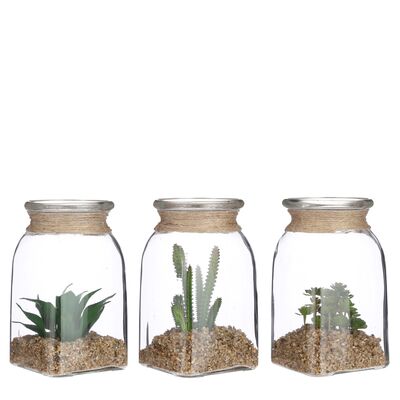 Sukulent sztuczny mix 11 x 19,5 cm dhg