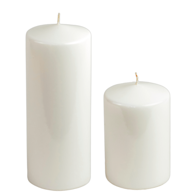 Świeca klasyczna lakier biała 10 x 15 cm