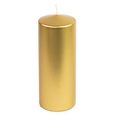 Świeca klasyczna metalik złota 10 x 25 cm