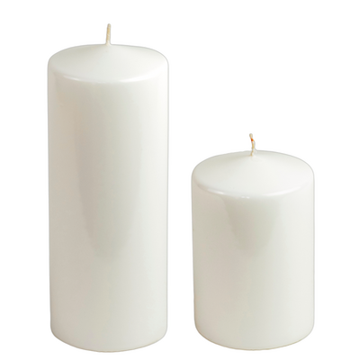 Świeca klasyczna lakier biała 10 x 25 cm