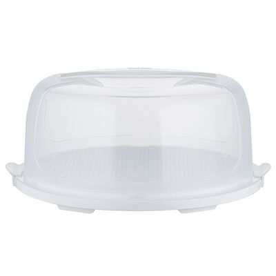 Pojemnik na ciasto z pokrywą 28,5 cm okrągły biały