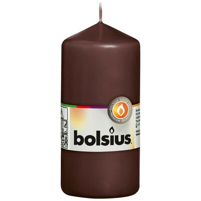 Świeca pieńkowa 12 x 5,8 cm kasztanowy brąz BOLSIUS