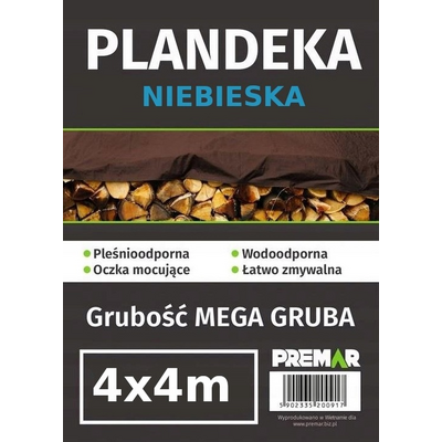 Plandeka 4 x 4 m niebieskie PL
