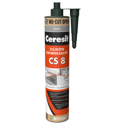 Ceresit Silikon uniwersalny CS8 szary 280 ml